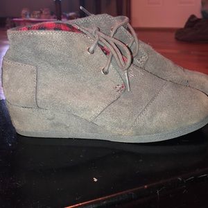 Gray TOMS ankle boots